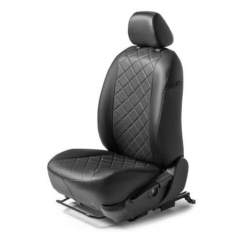 Авточехлы Rival Ромб (спинка 40/60) сидений Hyundai ix35 2015, эко-кожа, черные, SC.2305.2 в Татнефть