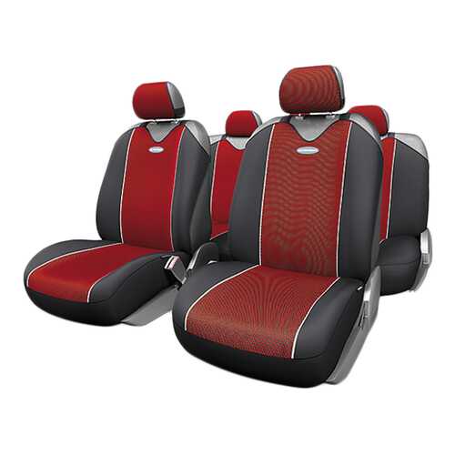 Комплект чехлов-маек Autoprofi Carbon Plus CRB-902P BK/RD в Татнефть
