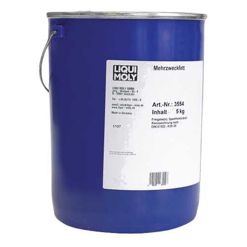 Литиевая смазка LIQUI MOLY Mehrzweckfett 5кг 5000мл 3554 в Татнефть