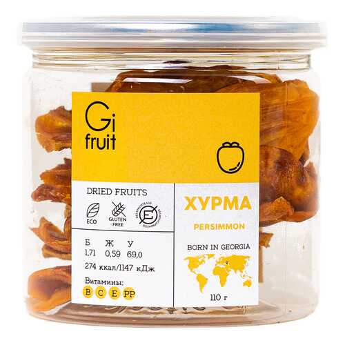 Сушеная хурма GIFRUIT 110 г в Татнефть