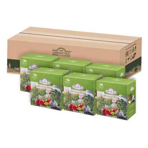 Чай Ahmad Tea Клубничный Мусс, зелёный, листовой, в пирамидках, 20х1,8г - 6 штук в Татнефть