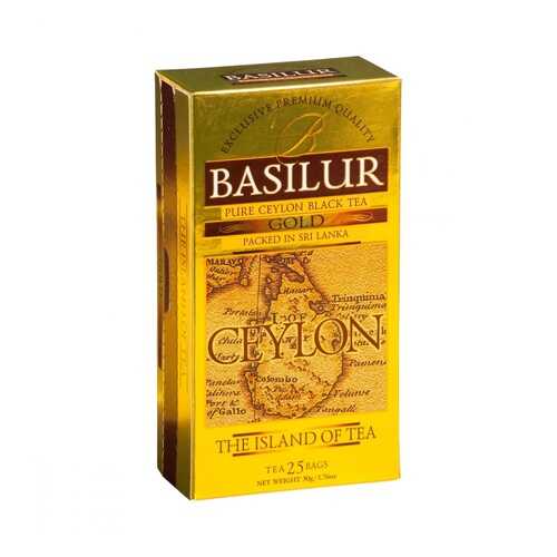 Чай Basilur Остров - Золотой черный 25 пакетиков в Татнефть