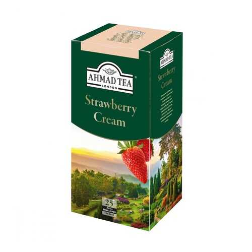 Чай черный Ahmad Tea Strawberry Cream 25 пакетов 40 г в Татнефть