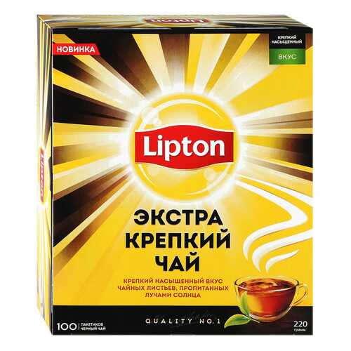 Чай черный Lipton экстра крепкий 100 пакетиков в Татнефть