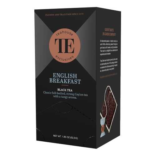 Чай черный Teahouse Exclusives Английский Завтрак 15 пакетиков 40 г в Татнефть