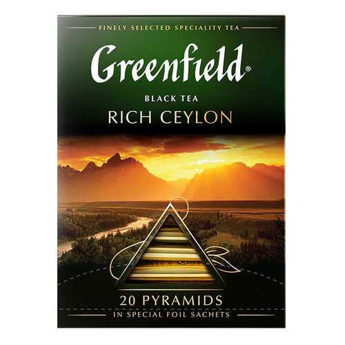 Чай черный в пирамидках Greenfield Rich Ceylon 20 пакетиков в Татнефть