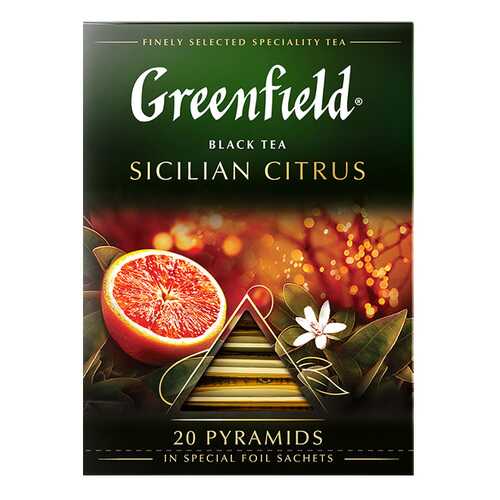 Чай черный в пирамидках Greenfield Sicilian Citrus 20 пакетиков в Татнефть