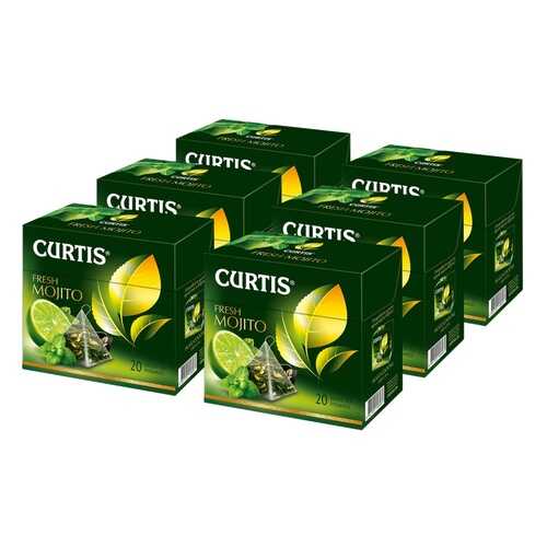 Чай Curtis Fresh Mojito, зелёный с добавками, 20 пирамидок х 6 упаковок в Татнефть