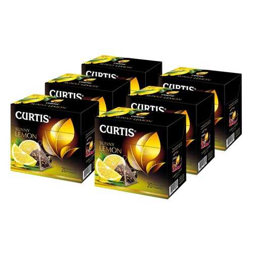 Чай Curtis Sunny Lemon, чёрный с добавками, 20 пирамидок х 6 упаковок в Татнефть