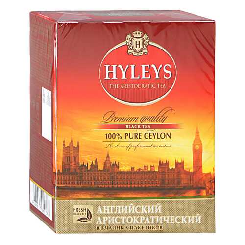Чай Hyleys английский аристократический черный байховый цейлонский 100 пакетиков в Татнефть