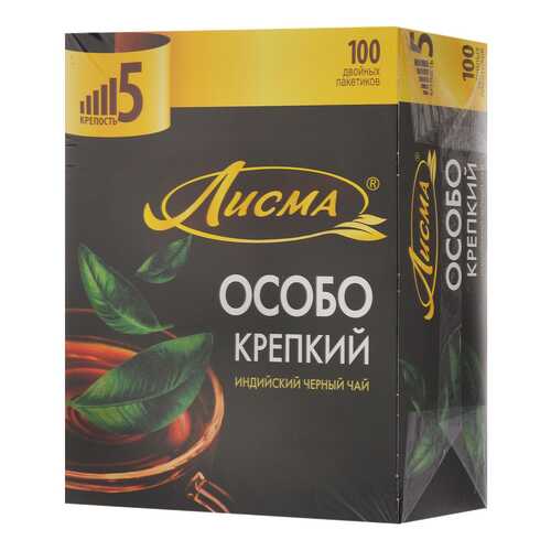 Чай Лисма особо крепкий черный 100 пакетиков в Татнефть