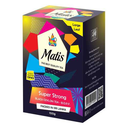 Чай весовой черный Матис Super Strong B.O.P.F. 100 г в Татнефть