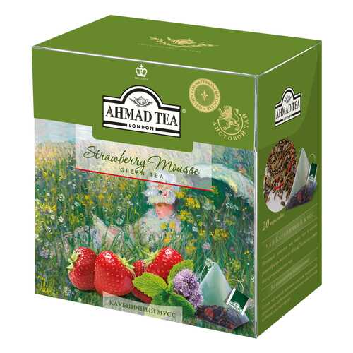 Чай зеленый Ahmad Tea клубничный мусс 20 пакетиков в Татнефть