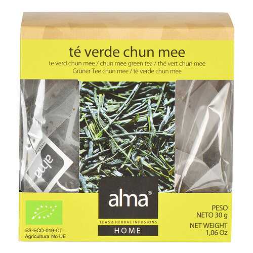 Чай зеленый Alma Home Organic Чунь Ми COFFEE-CENTER S.L. 15*2 г в Татнефть