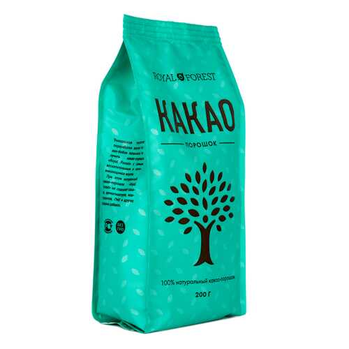 Какао порошок Royal Forest натуральный 200 г в Татнефть