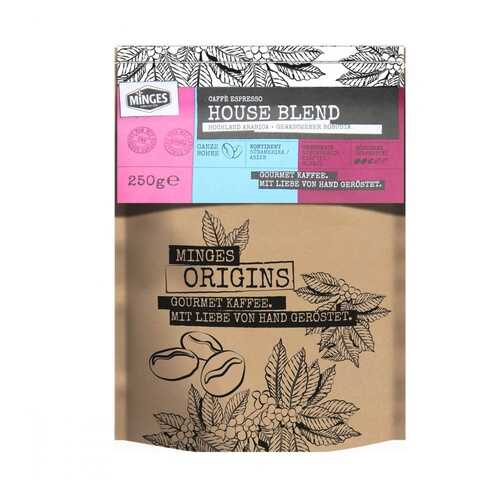Кофе Minges Origins Caffe Espresso House Blend в зернах 250 г в Татнефть