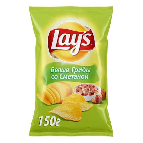 Картофельные чипсы Lays грибы со сметаной 150 г в Татнефть