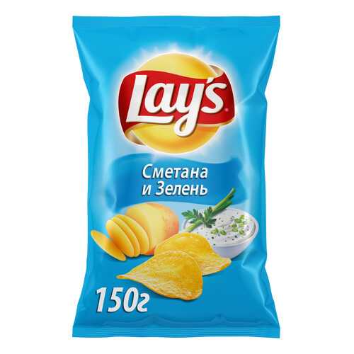 Картофельные чипсы Lays сметана и зелень 150 г в Татнефть