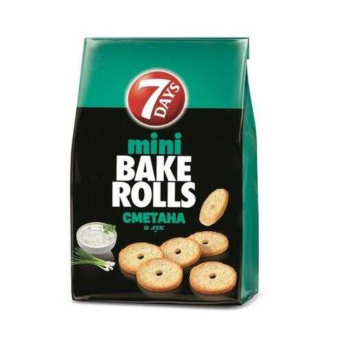 Сухарики 7 Days мини Bake rolls с приправой сметана и лук 10*80 г в Татнефть