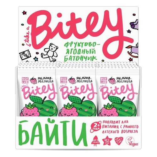 Батончик Bitey фруктово-ягодный яблоко-малина 25 г 30 штук в Татнефть