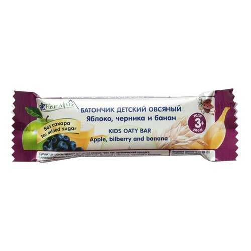 Батончик детский Fleur alpine овсяный с яблоком, черникой и бананом с 3-х лет 23 г в Татнефть