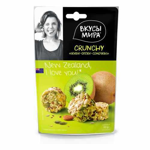 Кранчи Вкусы мира киви-орехи-семечки 50 г в Татнефть