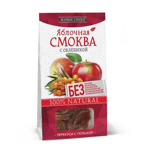 Яблочная смоква Живые снеки с облепихой 4*60 г в Татнефть
