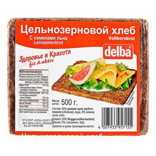 Фитнес-хлеб Delba с семенами льна, 500 гр. в Татнефть