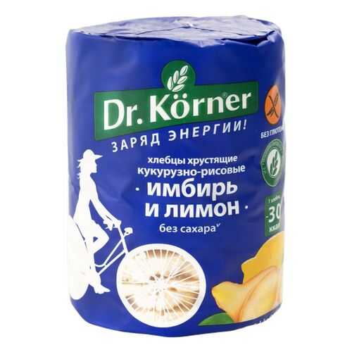 Хлебцы хрустящие Dr.Korner кукурузно-рисовые имбирь и лимон 90 г в Татнефть