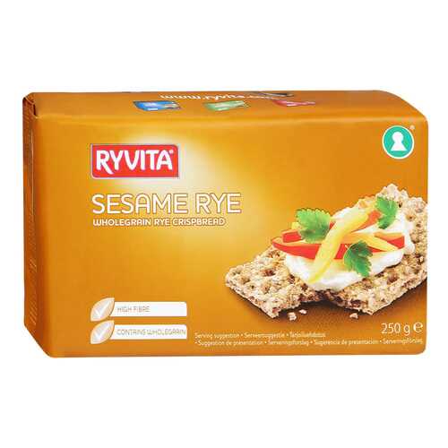 Хлебцы Ryvita Из цельного зерна c кунжутом sesame 12 штук в Татнефть