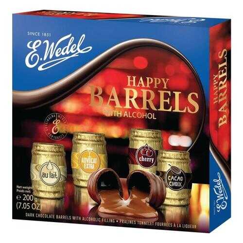 Ассорти шоколадных конфет E.Wedel happy barrels с ликером 200 г в Татнефть