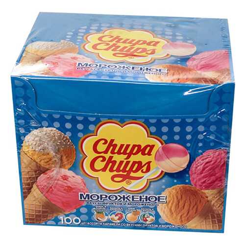 Карамель Chupa Chups мороженное ассорти 12 г 100 штук в Татнефть