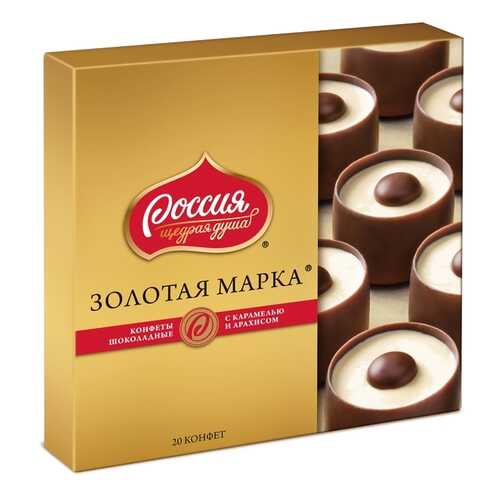 Конфеты шоколадные Золотая Марка с карамелью и арахисом 184 г в Татнефть
