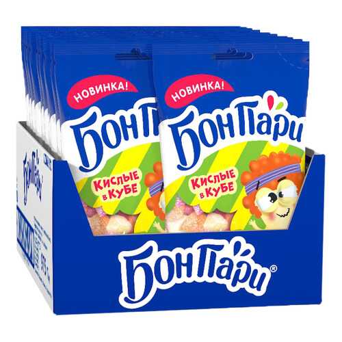 Суфле Бон Пари кислые в кубе со вкусом фруктов 15 шт по 65 г в Татнефть