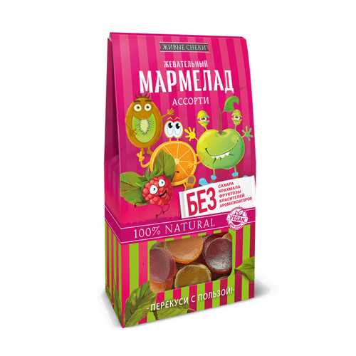 Мармелад Живые снеки Ассорти, 70г. в Татнефть