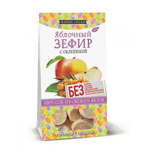 Зефир яблочный Живые снеки с облепихой 4*60 г в Татнефть