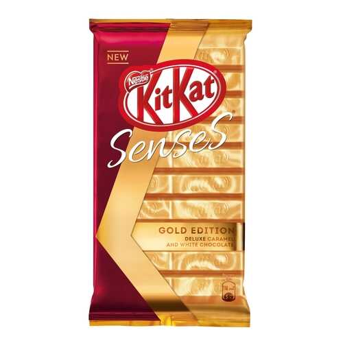 Карамельный белый и молочный шоколад KitKat Senses Gold Edition Deluxe Caramel 112 г в Татнефть