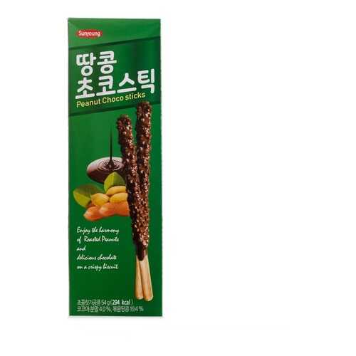 Печенье Sunyoung Палочки шоколадные с арахисом 54 г Южная Корея в Татнефть
