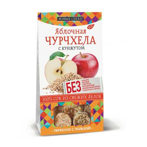 Чурчхела яблочная Живые снеки с кунжутом 4*90 г в Татнефть