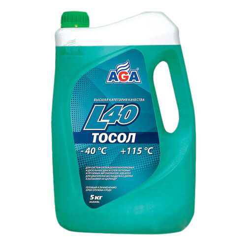 Тосол AGA G11 зеленый готовый антифриз 5л в Татнефть