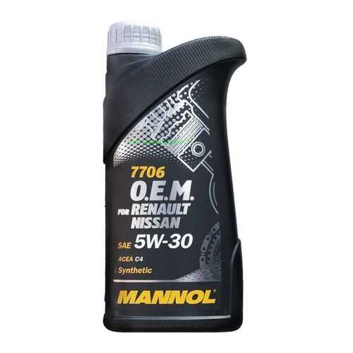 7706 MANNOL O.E.M. for RENAULT NISSAN 5W-30 1 л. Синтетическое моторное масло 5W30 в Татнефть