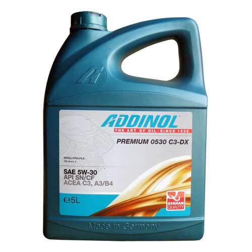 Моторное масло Addinol Premium 0530 C3-DX 5W-30 5л в Татнефть