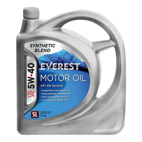 Моторное масло Everest Synthetic Blend 5W-40 5л в Татнефть