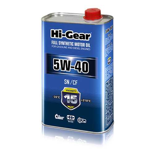 Моторное масло Hi-Gear SN/CF 5W-40 1л в Татнефть