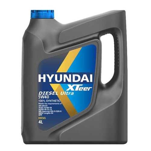 Моторное масло Hyundai-KIA Diesel Ultra 5W-40 4л в Татнефть