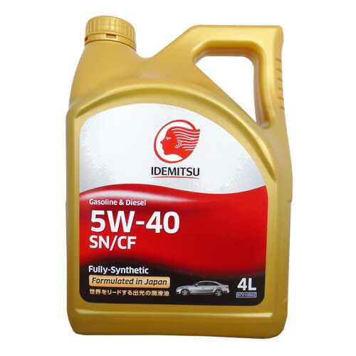 Моторное масло Idemitsu Gasoline & Diesel Fully-Sinthetic 5W-40 4л в Татнефть