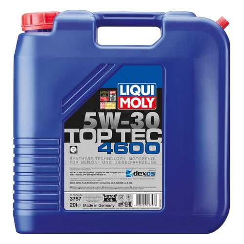 Моторное масло Liqui moly Top Tec 4600 5W-30 20л в Татнефть