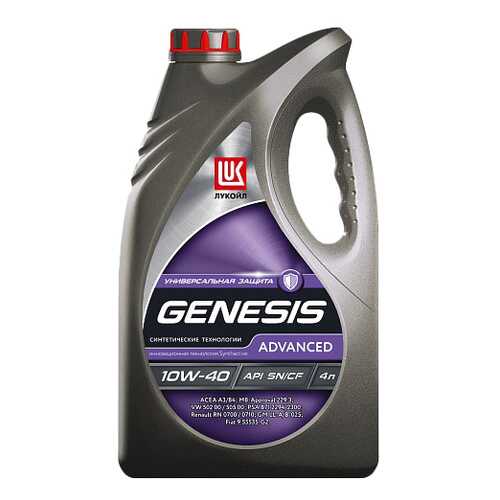 Моторное масло Lukoil Genesis Advanced 10W-40 4л в Татнефть
