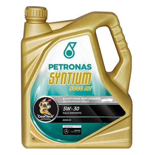 Моторное масло Petronas Syntium 5000 sae AV 5W-30 4л в Татнефть