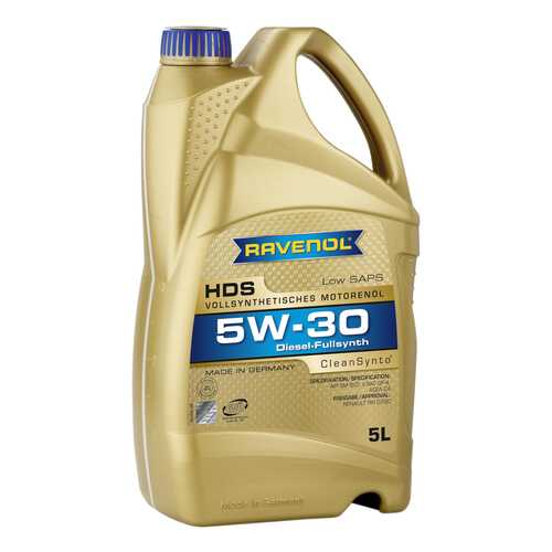 Моторное масло Ravenol HDS Hydrocrack Diesel Specif SAE 5W-30 5л в Татнефть